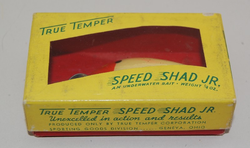 Lot - Vintage c. 1940 True Temper Speed Shad Pearl Fishing Lure w/  Original Box